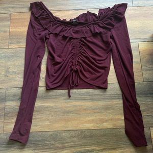 off shoulder long sleeve